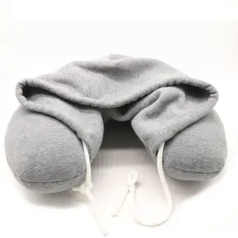 U Shape Travel Hooded Body Neck Pillow Nap Cotton Particle Pillow