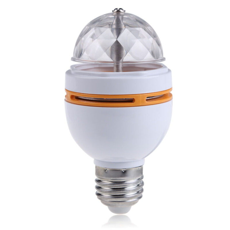 Bóng Đèn LED Pha Lê Disco Xoay Sân Khấu RGB Nhiều Màu E27 Mới, Ánh Sáng * 295055