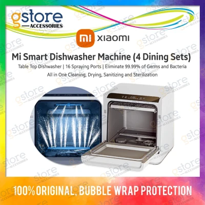 Xiaomi Mijia Mi Smart Dishwasher Machine - 4 Dining Sets (Table Top Design, 6D Dual-layer Washing System, 75° High Temperature) 1 Year Warranty