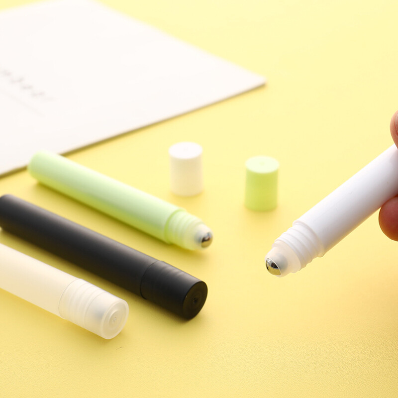 Eioce 10ml Empty Perfume Roll Roller Ball Bottle Plastic Stainless Steel Oil Container