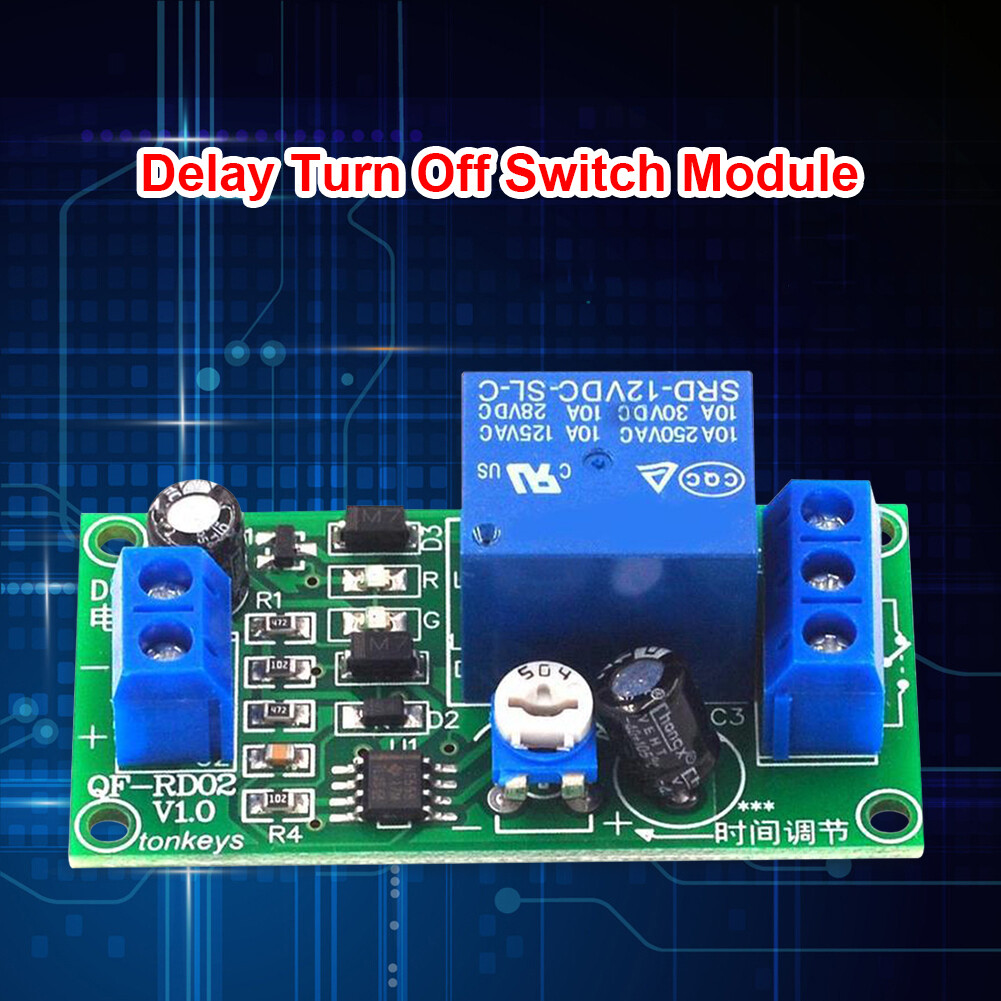 Relay Delay Turn On Off Delay Switch Module Time Adjustable Timer Relay Control Switch Board 12V