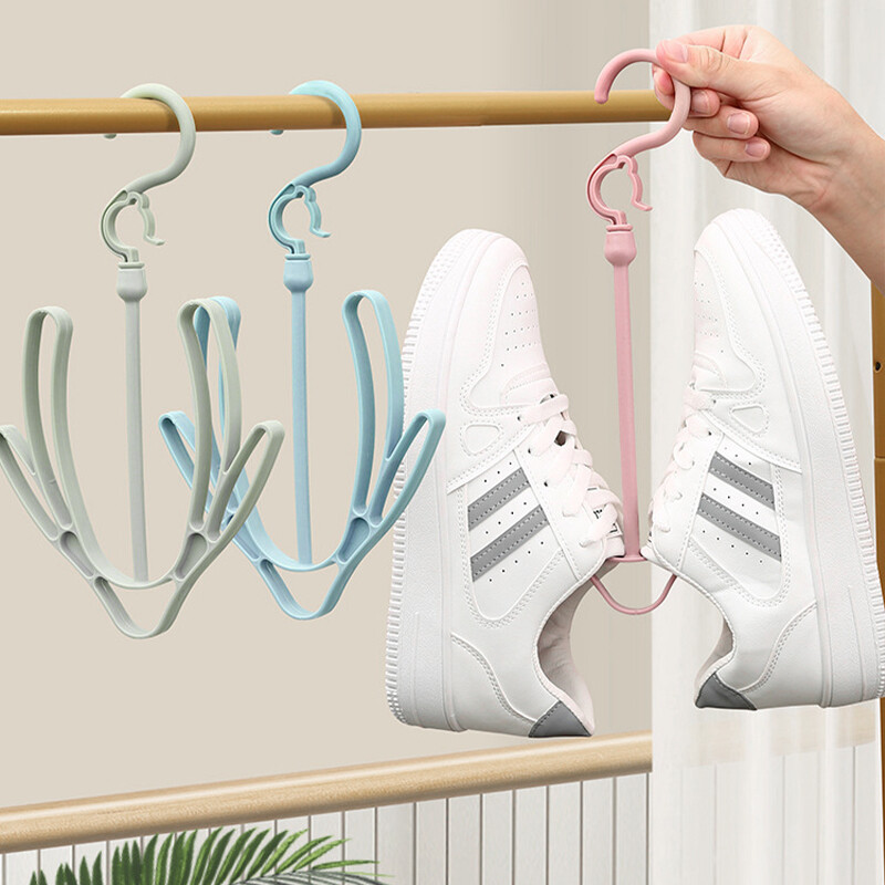 ABL Shoes Drying Rack Shoes Drying Hanger Double Hook Multi-Purpose Hanger 360 Degrees Rotatable