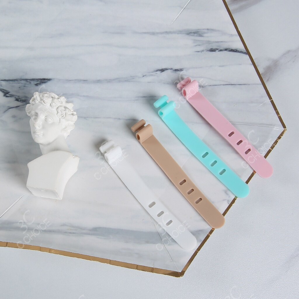 13CM 7CM Colorful Silicone Cable Ties Earphone USB Cable Winder Wire Data Line Holder [cchoice]