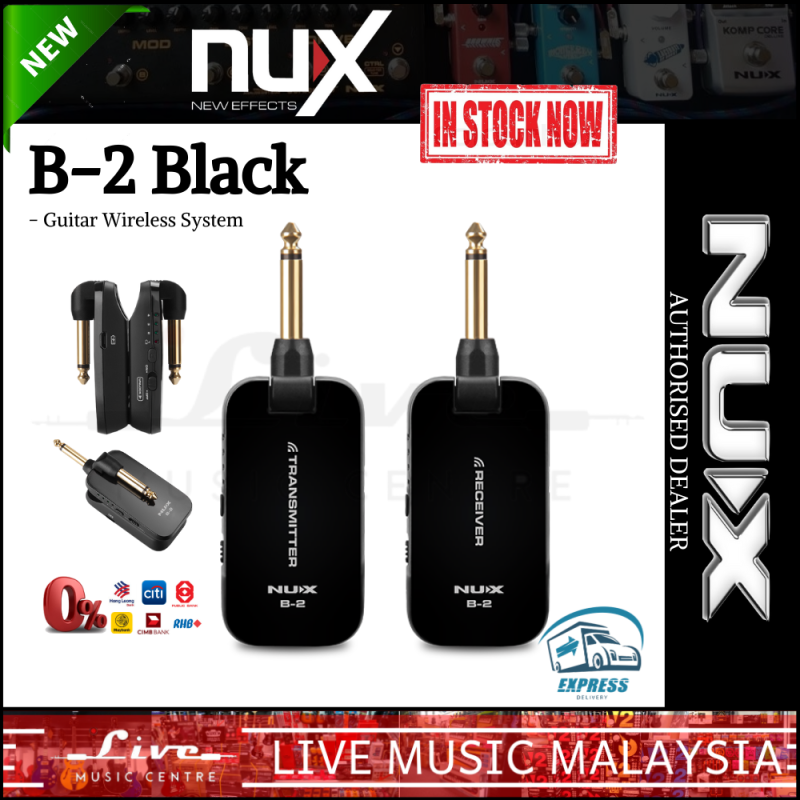 NUX B-2 - 2.4 GHz Wireless System, Black (B2) Malaysia