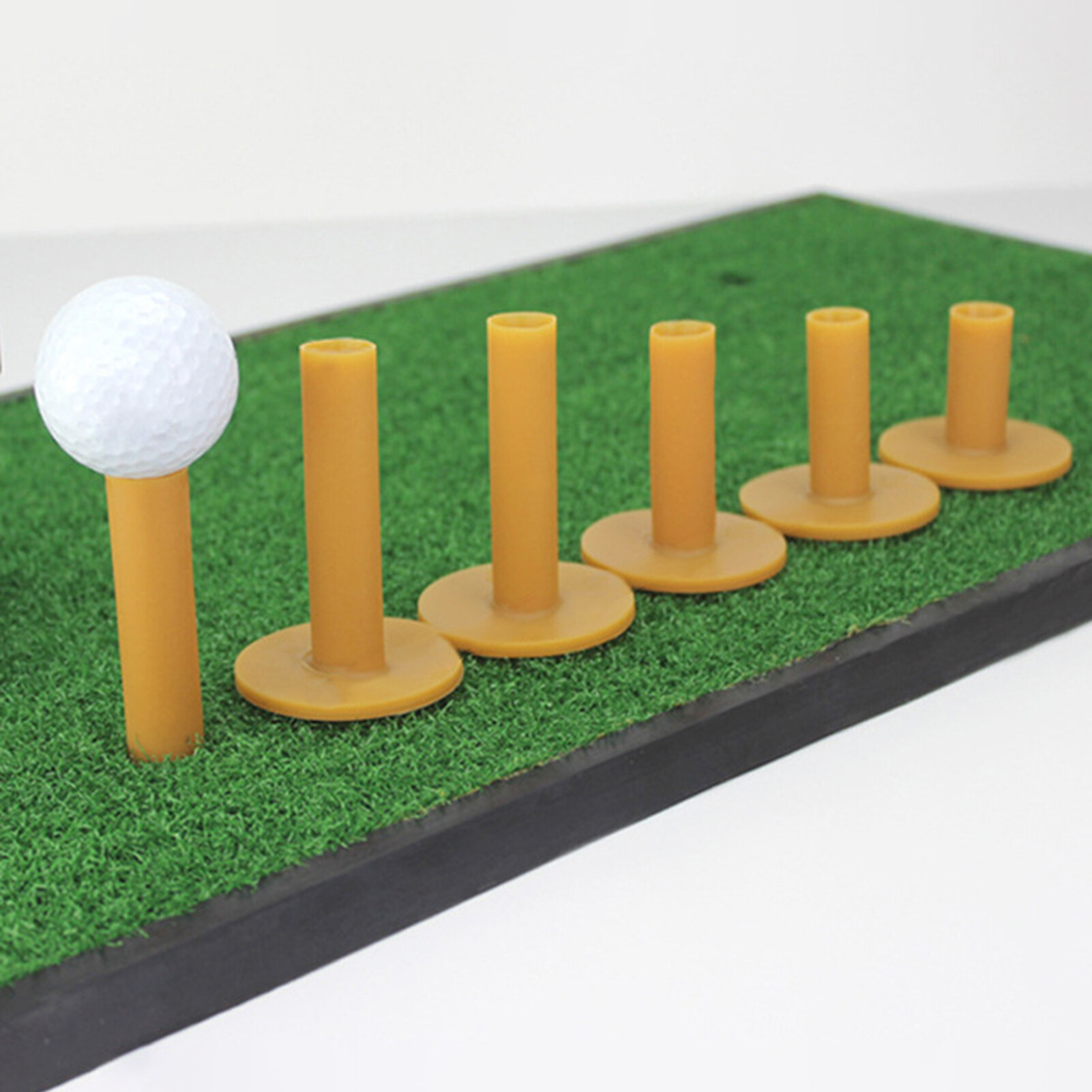 Golf Tees Durable Eco-friendly Lightweight Yellow Rubber Golf Tees for Driving Range Universal Golf Rubber
