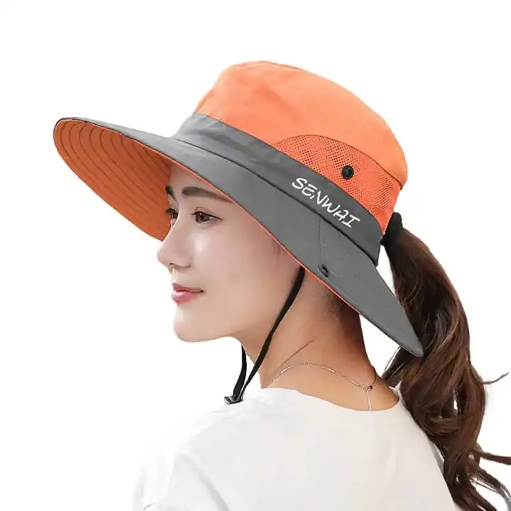 orange wide brim hunting hat