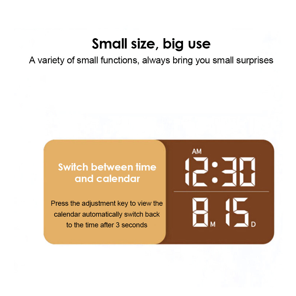 Shockley Foldable Desktop LCD Electronic Clock Temperature and Humidity Meter Multi-function Date Temperature and Humidity Meter Travel Clock