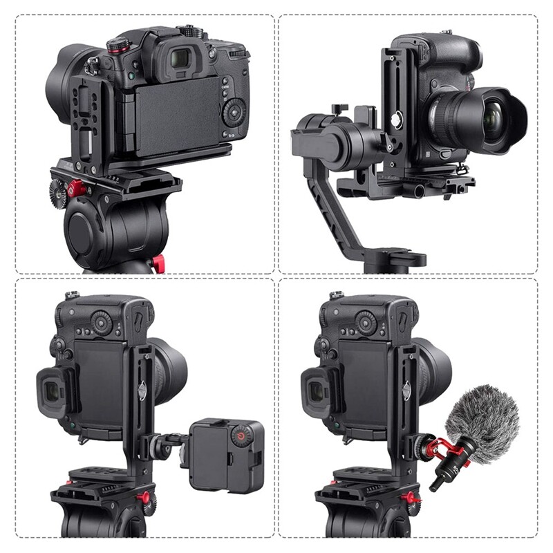 DSLR Camera L Bracket Vertical Horizontal Switching Tripod Quick Release Plate for Canon Nikon Stabilizer Tripod Monopod