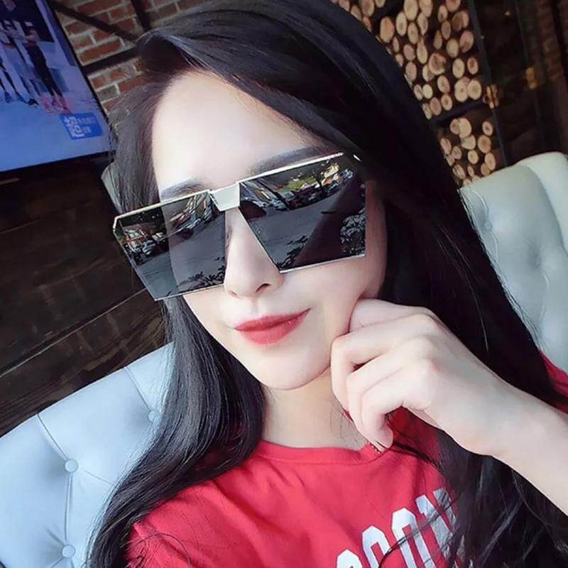Kính Râm Vuông Ngoại Cỡ Kính Râm Nữ Thiết Kế Thương Hiệu Cổ Điển Thương Hiệu Phong Cách Mùa Hè 2019 Gradient Gương Kính Mắt Vuông Lớn