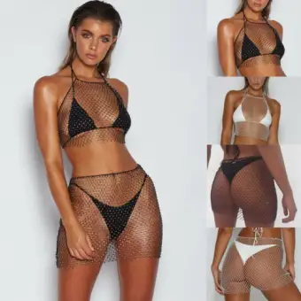 fishnet bathing suit cover up