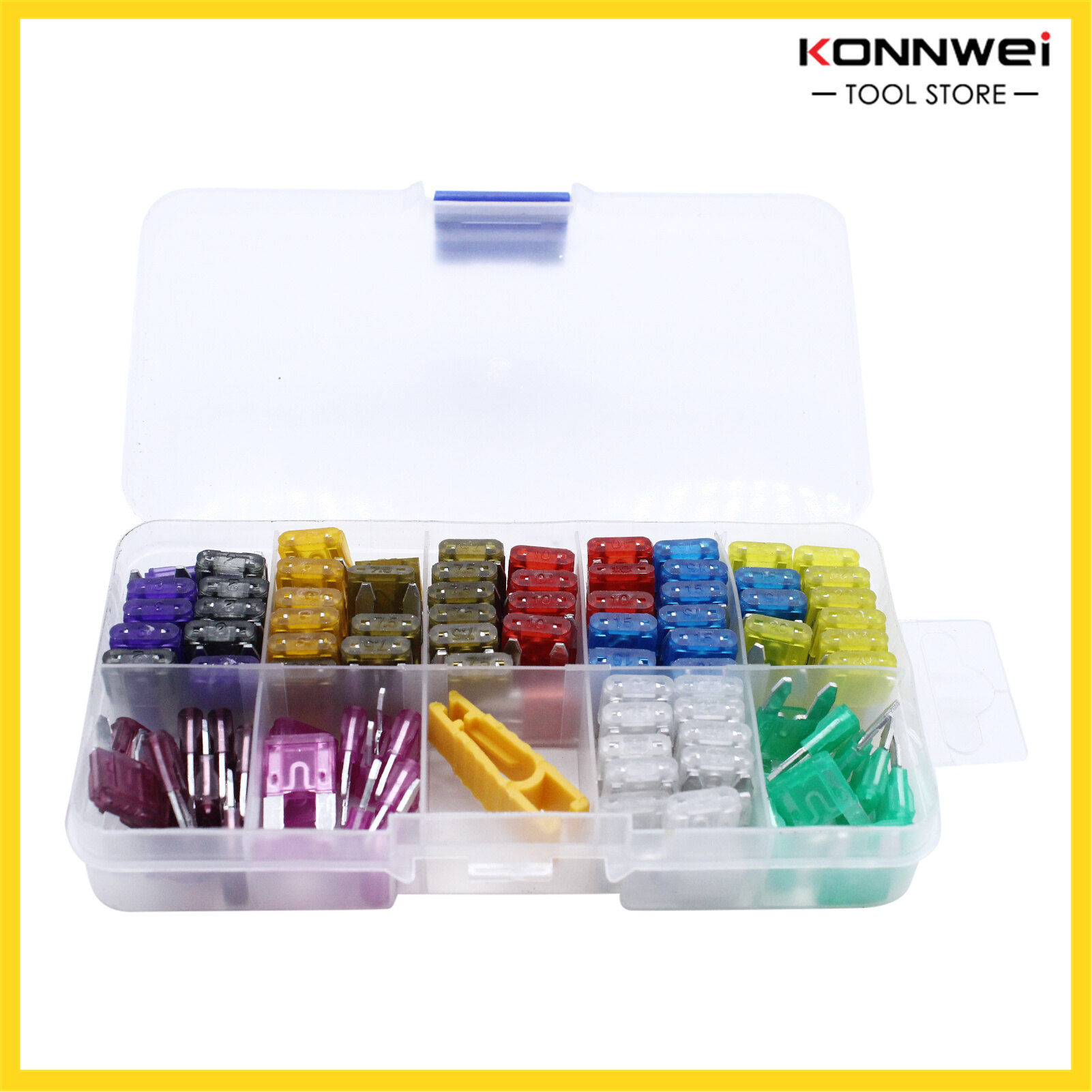 150pcs assortment car mini blade fuses 2a, 3a, 5a, 7a, 10a, 15a, 20a, 25a, 30a, 35a, 40a for vehicle motorcycle boat truck