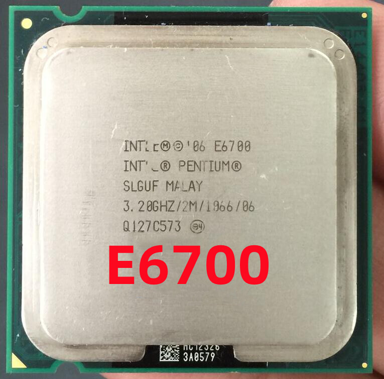 Pentium dual-core e6700 cpu/ 3.2ghz/ lga775 /775pin/2mb l2 cache/ dual-core/65w desktop cpu processor scrattered piece