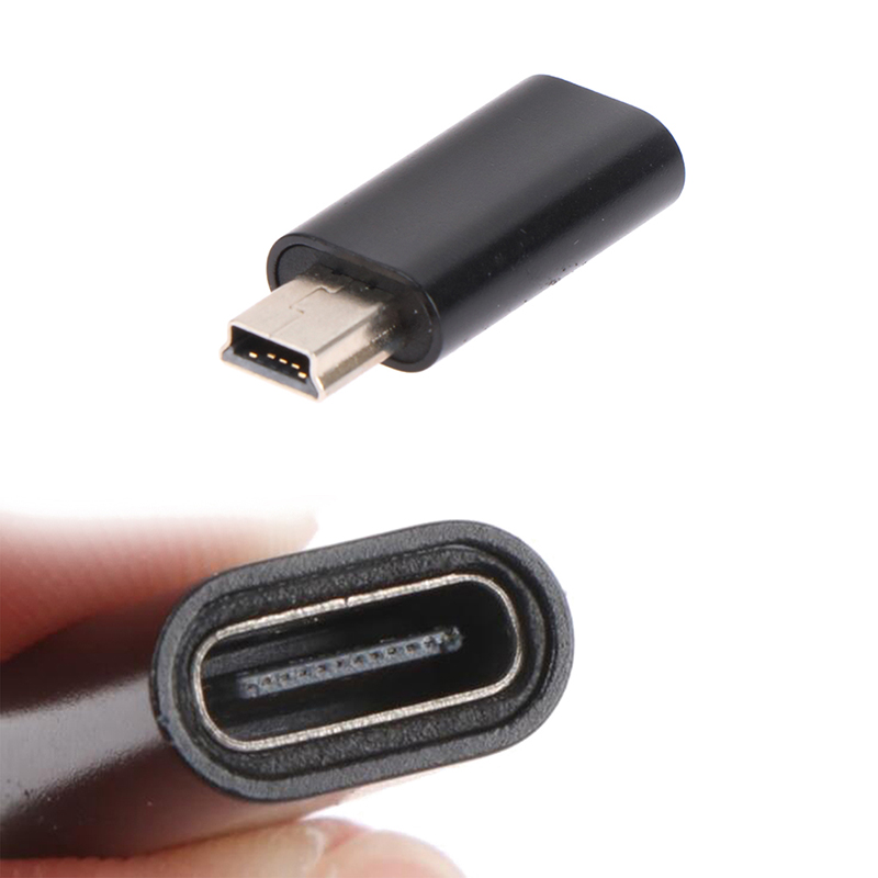 wuyangmin Mini 5 Pin USB Adapter B Male to USB Type C Female Data Data Transfer Connector
