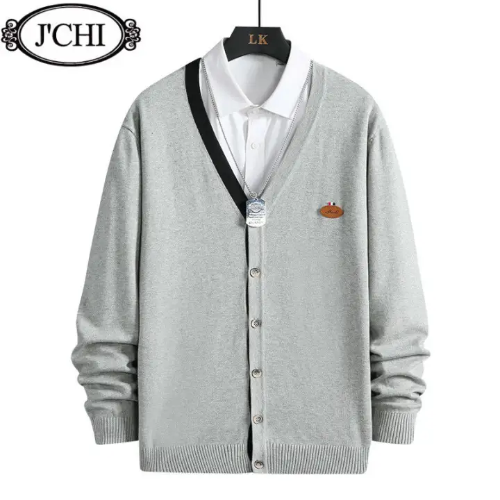 men's v neck cardigan sweater
