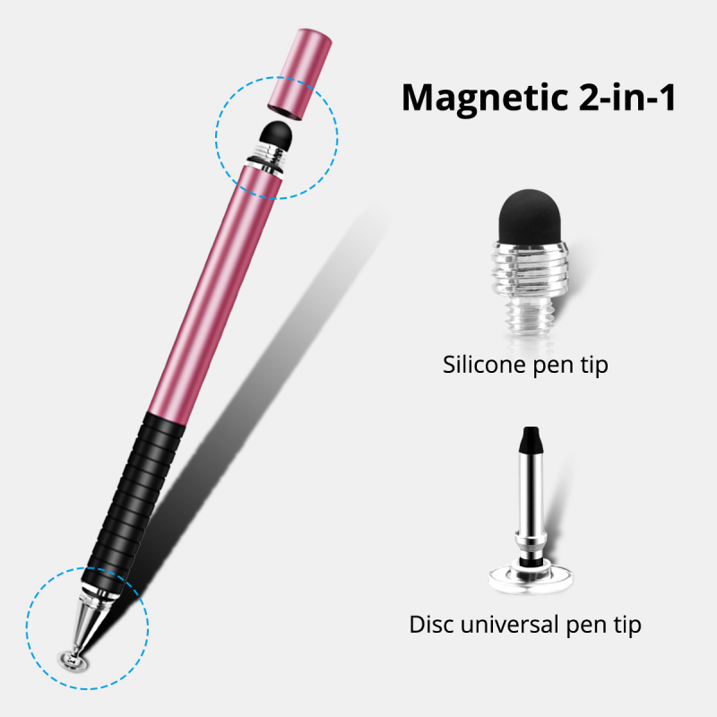 Fonken 2 Trong 1 Phổ Điện Dung Bút Màn Hình Cảm Ứng Vẽ Stylus Pen Thay Thế Disc Tip Cao Su Cảm Ứng Head