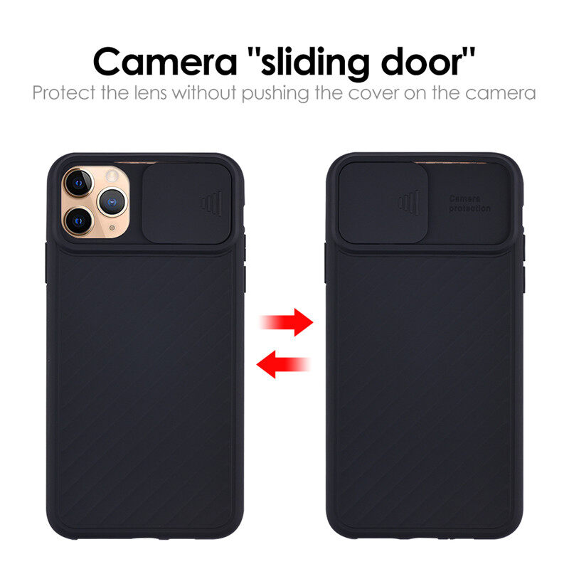 Push-window Camera Protection Soft Silicone Mobile Phone Casing for Apple IPhone 12 Mini Pro Max 11 Pro Max To 6s 7 8 Plus SE 2020 Anti-shock Anti-skid Cover Case