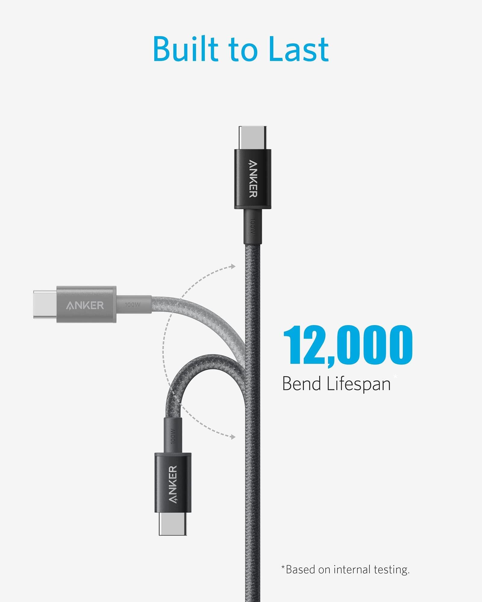 Anker USB C Cable 100W 10ft, USB C to USB C Cable 2.0, Type C 3m Charging Cable Fast Charge for iPhone 15,MacBook Pro,iPad ,Samsung Galaxy