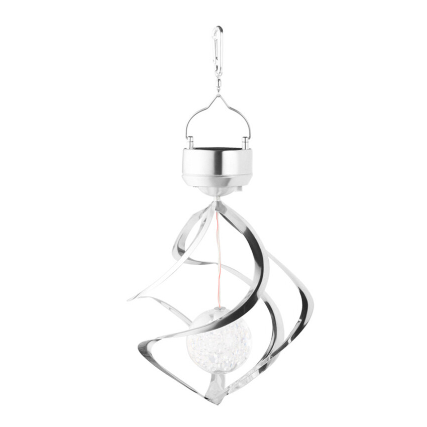 Solar LED Wind Chimes Light RGB Creative Outdoor Waterproof Wind Spinner Lamp Garden Home Lawn Balcony Decorative Luminaires