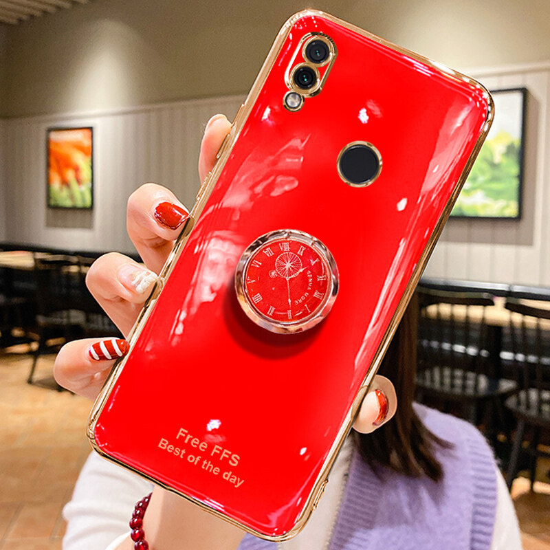 Ốp LIFEBELLE Cho Ốp Huawei Y9 2019 Giá Đỡ Có Nhẫn Đeo Ngón Tay, Ốp Mạ Siêu Mỏng Sáng Bóng Sang Trọng Ốp Điện Thoại Bé Gái Silicone TPU Mềm Chống Sốc Vỏ Bảo Vệ Điện Thoại Di Động