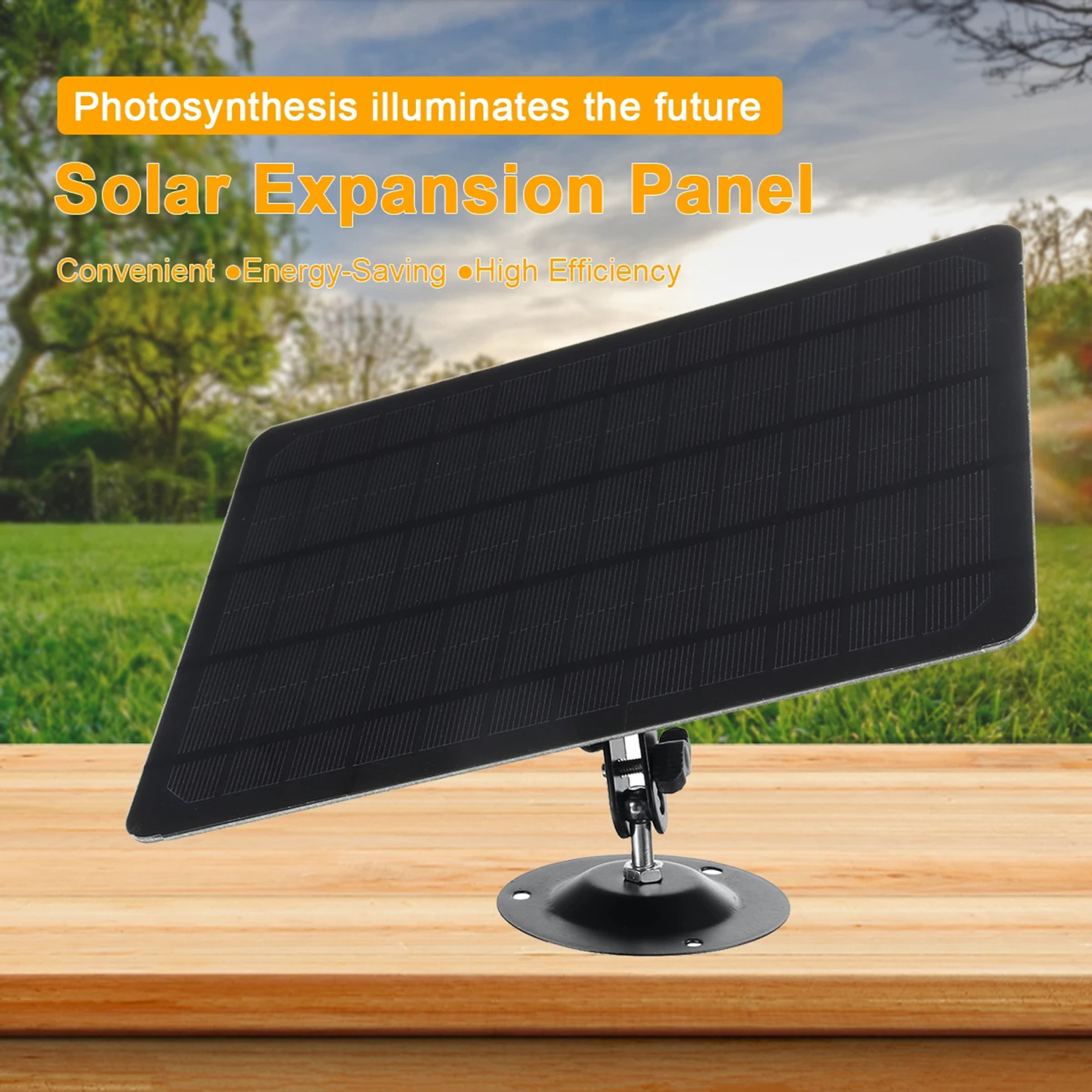 KKmoon 10W 5V Micro USB Solar Panel 2000mAh 360-degree Rotation Waterproof Wall Mounted Monocrystal Silicon Solar Plate for USB Camera