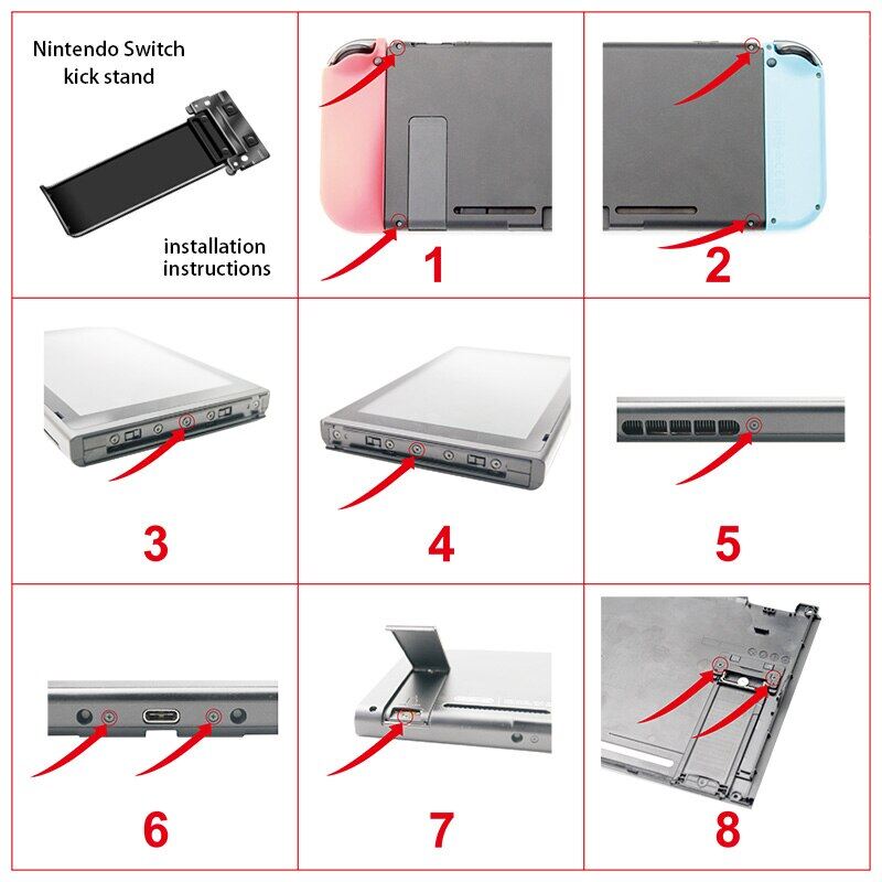 Host Back Shell Kickstand Support Bracket For Nintendo Switch Console Repair Replacement Parts Accessories Kit Dropshipping