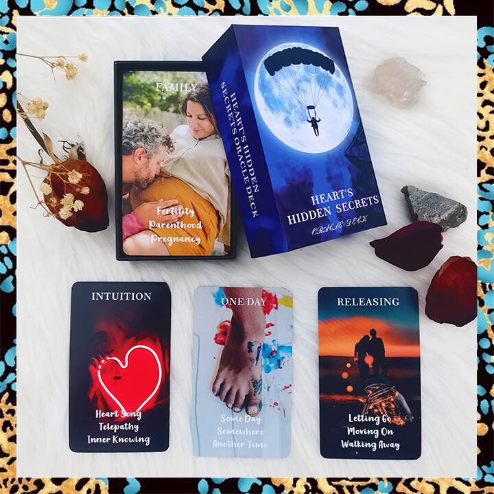 Hearts Hidden Secrets Oracle Deck | 78 Cards | Uncover What is Truly in Their Heart Space | Standard Big Size 12x7cm | Divination Cards