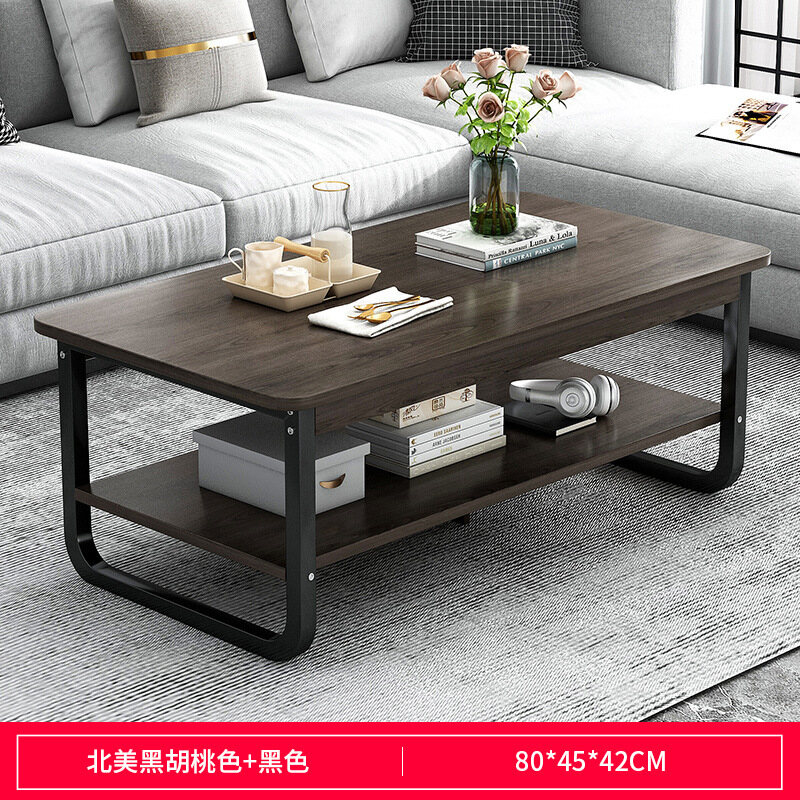 Coffee table, coffee table, 2-tier coffee table, simple and modern living room, Creative small coffee table, dining table Dual-use Multifunctional Small Tea Table Simple Household Small Apartment Tea Table
