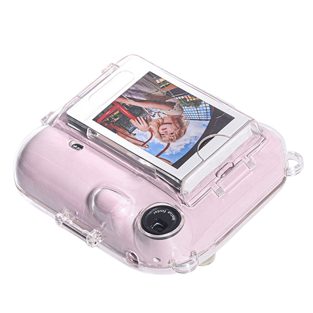 Transparent Mini 12 Protective Crystal Case Update with Photo Storage Camera Case DIY Sticker Shoulder Strap for Fujifilm Instax