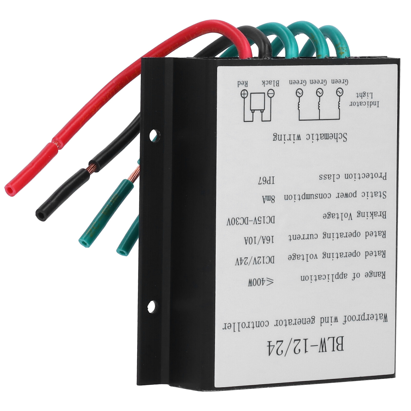 chasoee【kho hiện tại】FO5 12/24V 400W Bộ Điều Khiển Tuabin Máy Phát Điện Gió Bộ Điều Chỉnh Sạc Pin Chống Nước