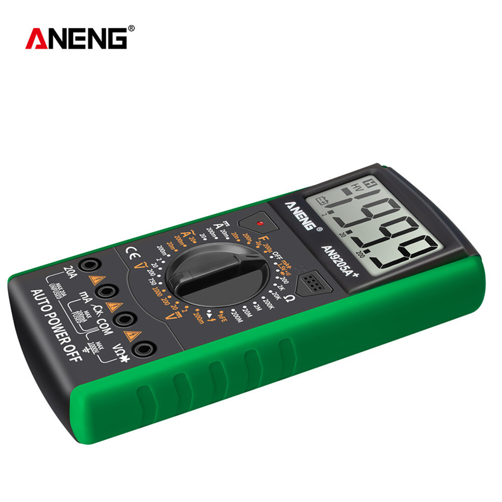 ANENG AN9205A+ LCD Display 1999 Counts Digital Multimeter Portable Voltmeter 180x90x35mm