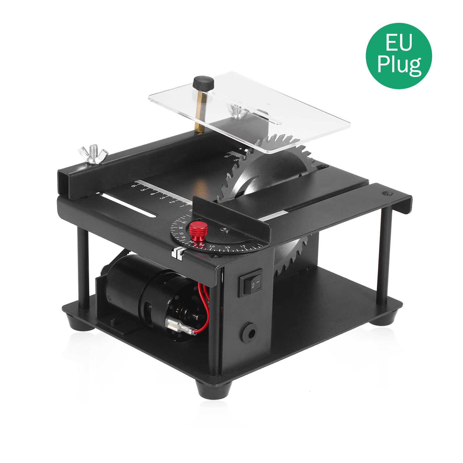 Multi-Functional Table Saw Mini Desktop Saw Cutter Electric Cutting Machine with Saw Blade Adjustable-Speed Angle Adjustment 35MM Cutting Depth for Wood Plastic Acrylic Cutting