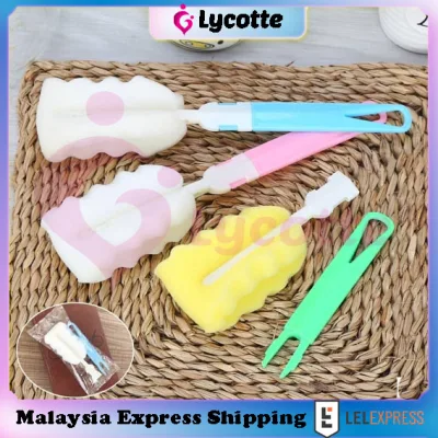 [MALAYSIA] Baby Bottle Brush Milk Bottle Brush Nipple Sponge Brush Glass Bottle Brush