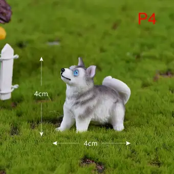 Meniup Husky Lucu Anjing Diy Mini Miniatur Taman Peri Rumah Boneka