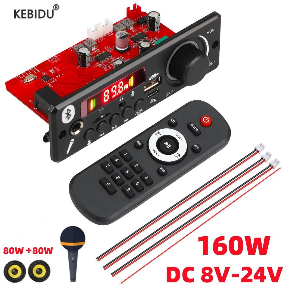 Bảng Mạch Giải Mã MP3 Bluetooth Khuếch Đại 2*80W Máy Nghe Nhạc MP3 12V Mô-đun Radio FM Trên Xe Hơi Micrô TF Ghi Âm Cuộc Gọi Rảnh Tay