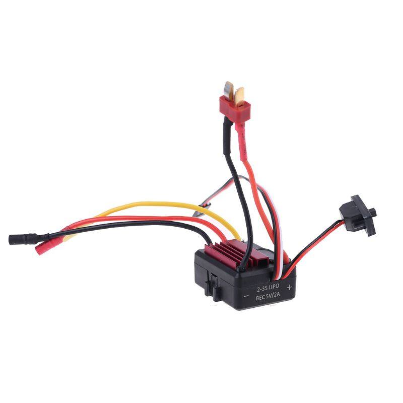 35A Sensorless brushless Motor Speed Controller ESC Waterproof 2-3S Li-po programmable for 1/14 1/16 RC Car
