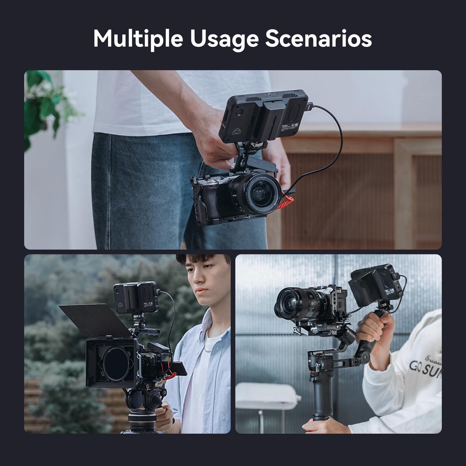 SmallRig Bộ khung A7C II có kẹp cáp HDMI, tấm đáy tháo lắp nhanh Arca Swiss cho Sony A7C II / A7CR 4422