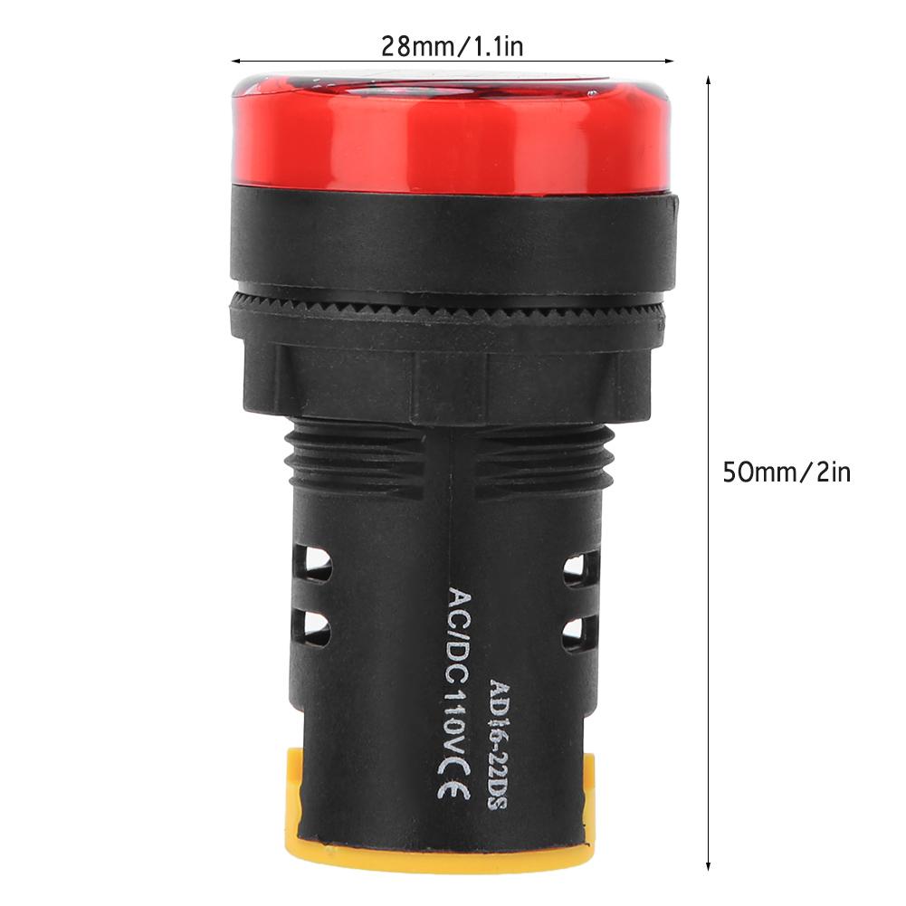10Pcs BERM LED Power Indicator Light PC Flame Retardant Shell 22mm Diameter 110V AD16-22D/S