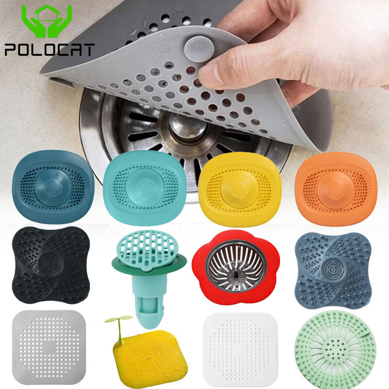 Polocat Durable Anti-Clogging Rust-proof Floor Drain Filter Kitchen Bathroom Sink Strainer Harmless Hair Stopper Cleaning Accessories