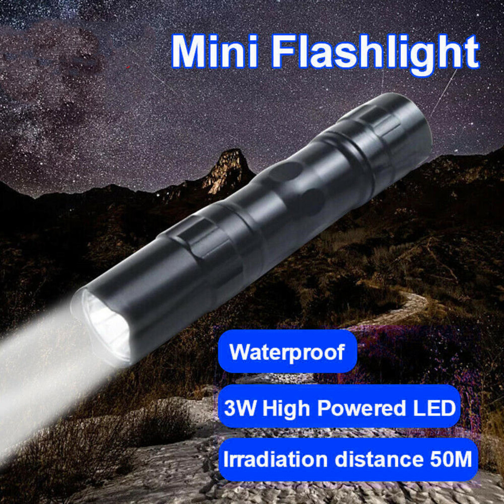 Đèn Pin LED Đèn Pin LED Cầm Tay Siêu Sáng Chống Nước Có Thể Sạc Lại Cho Xe Hơi Đèn Pin Mini Tiện Dụng