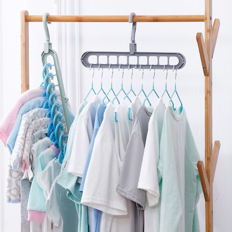 [HOT W] Magic Multi-port Support hangers for Clothes Drying Rack Multifunction Plastic Clothes rack drying hanger Storage Hangers