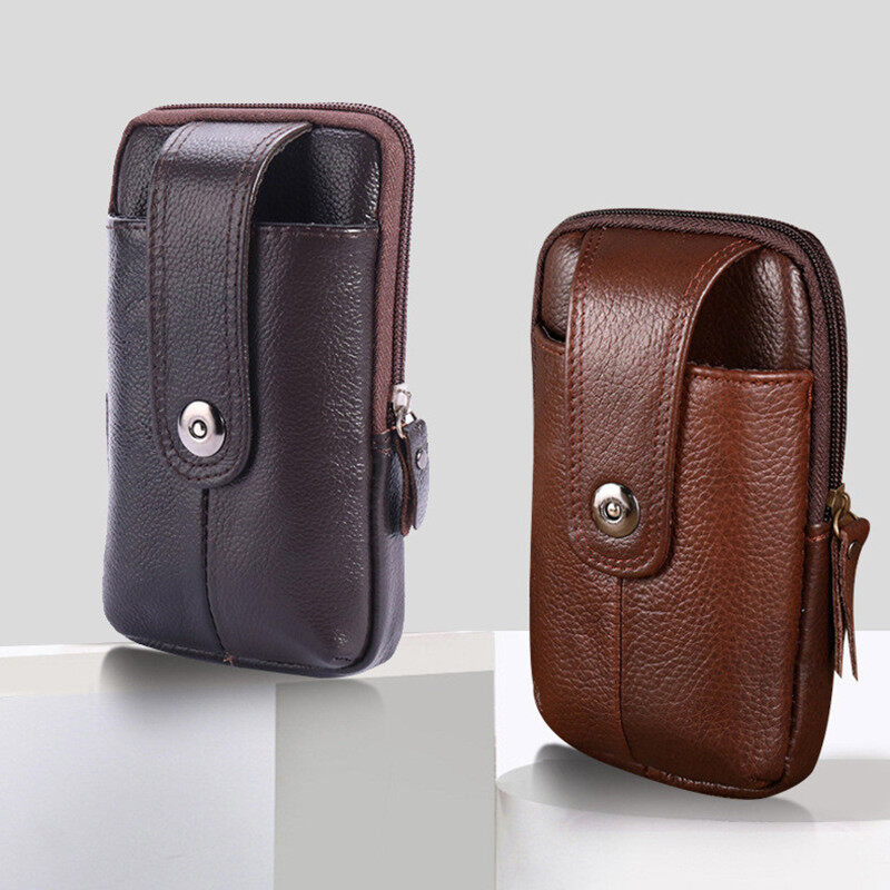 Running Holder Wallet Holster Pouch Case Men's Leather Genuine