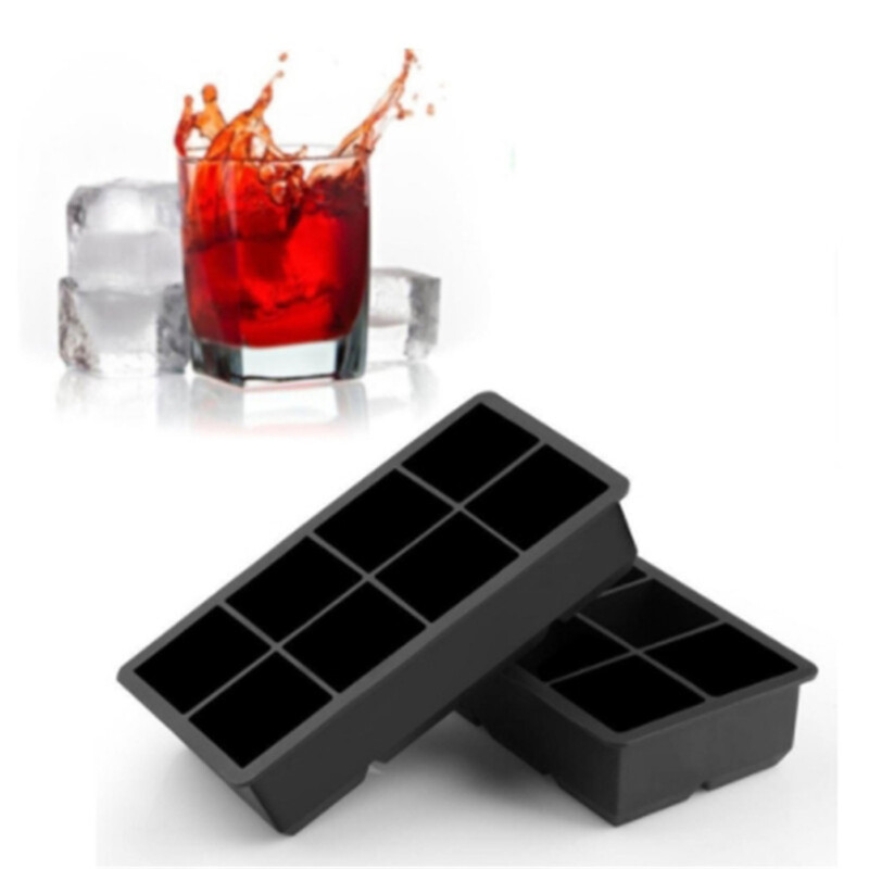 DIY Creative Big Ice Cube Mold Square Shape Silicone Ice Tray Fruit Ice Cube Maker Bar Kitchen Accessories