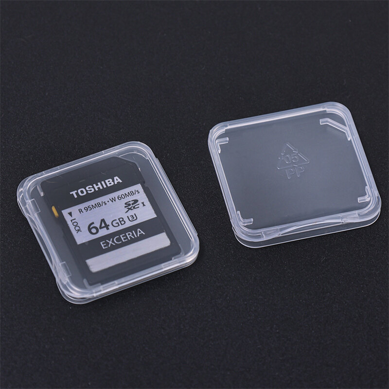 10/5/1Pcs Rõ Ràng Nhựa SD Thẻ Trường Hợp Chủ Box Micro SD TF Đầu Đọc Thẻ Lưu Trữ Hộp Trong Suốt Memery Thẻ Hộp Bảo Vệ