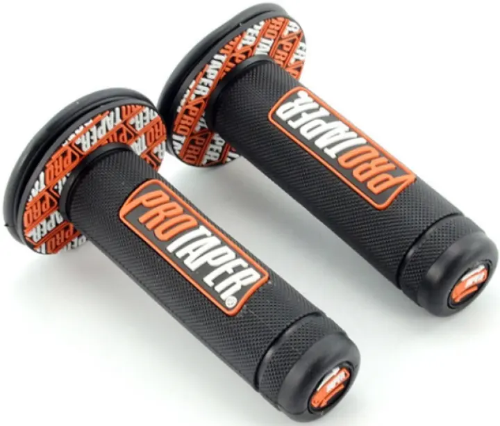 Dirt Pit Bike Grips rubber Pro Taper Full Diamond pattern Fit 7//8 standard handbar Orange