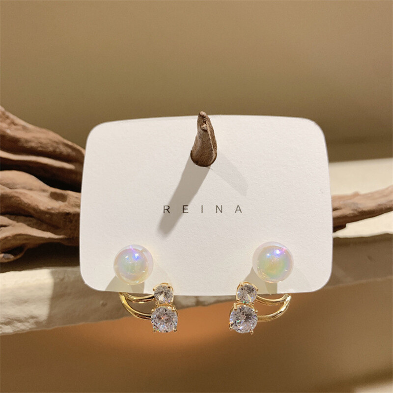 Faitolagi Long New Design Crystal Ear Clips Piercing Eear Needles