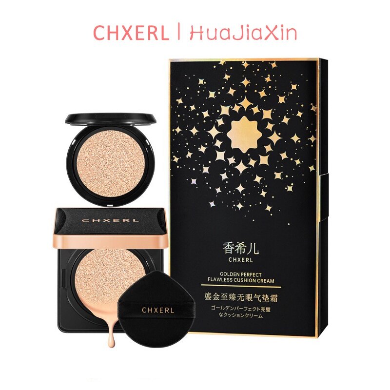 Genuine【CHXERL Flawless Phấn Nén Bb Cream Dạng Nén 】Phấn Phủ Cc Kem Nền Dạng Lỏng Kem Che Khuyết Điểm Lỏng Làm Sáng Trang Trọng Gói + Gói Thay Thế