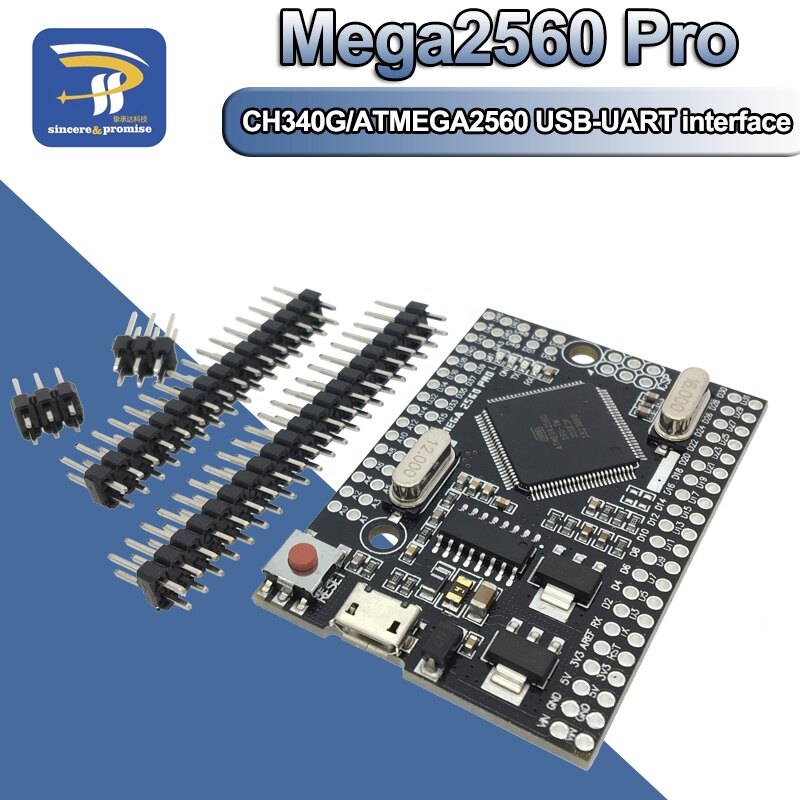 Thinary electronic mega 2560 pro embed ch340g/atmega2560-16au chip with male pinheaders compatible for arduino mega2560 ch340