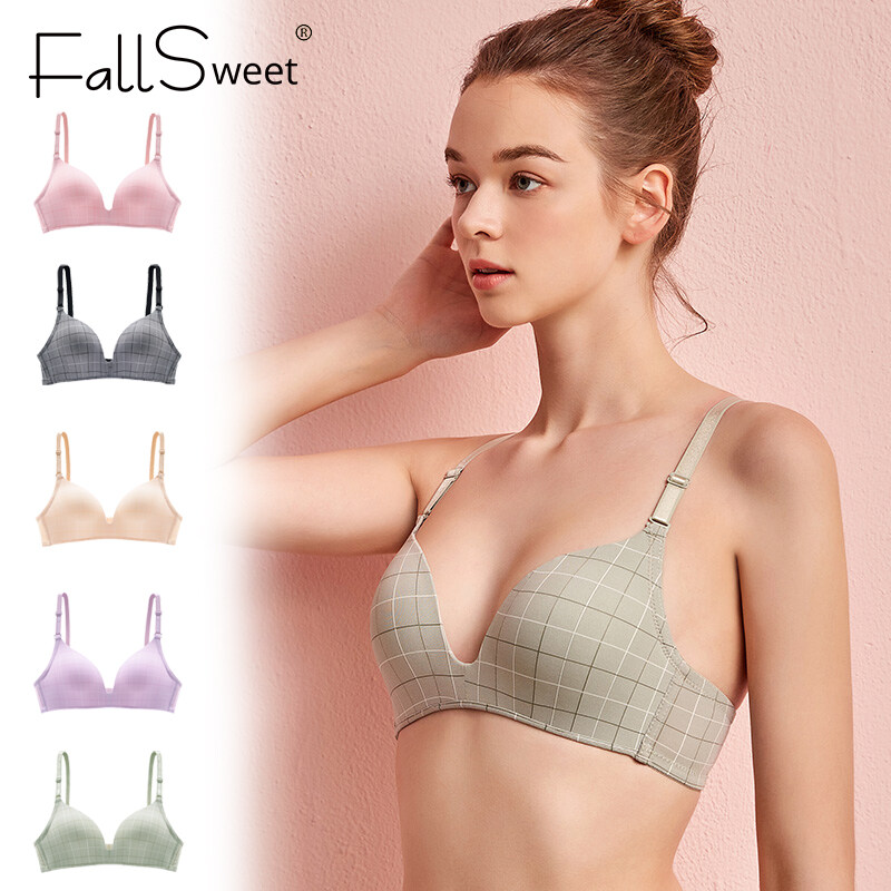 Fallsweet Simple Comfortable Bras For Women Push Up Bras No Wire