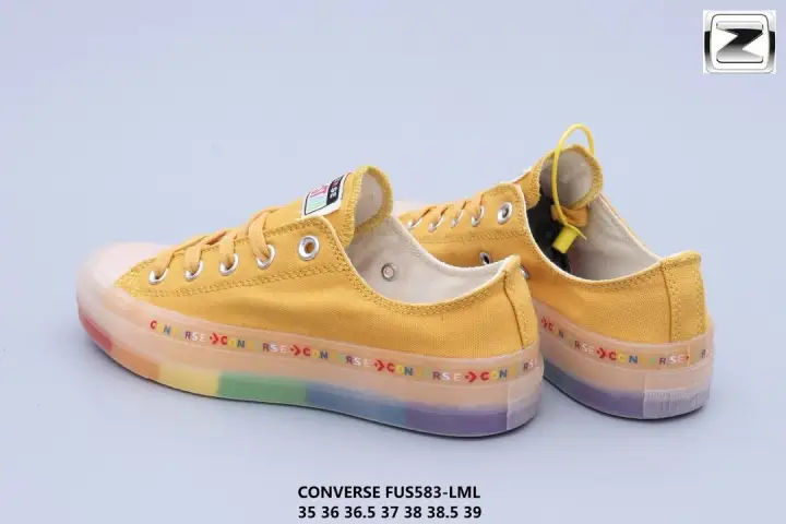 converse rainbow jelly shoes