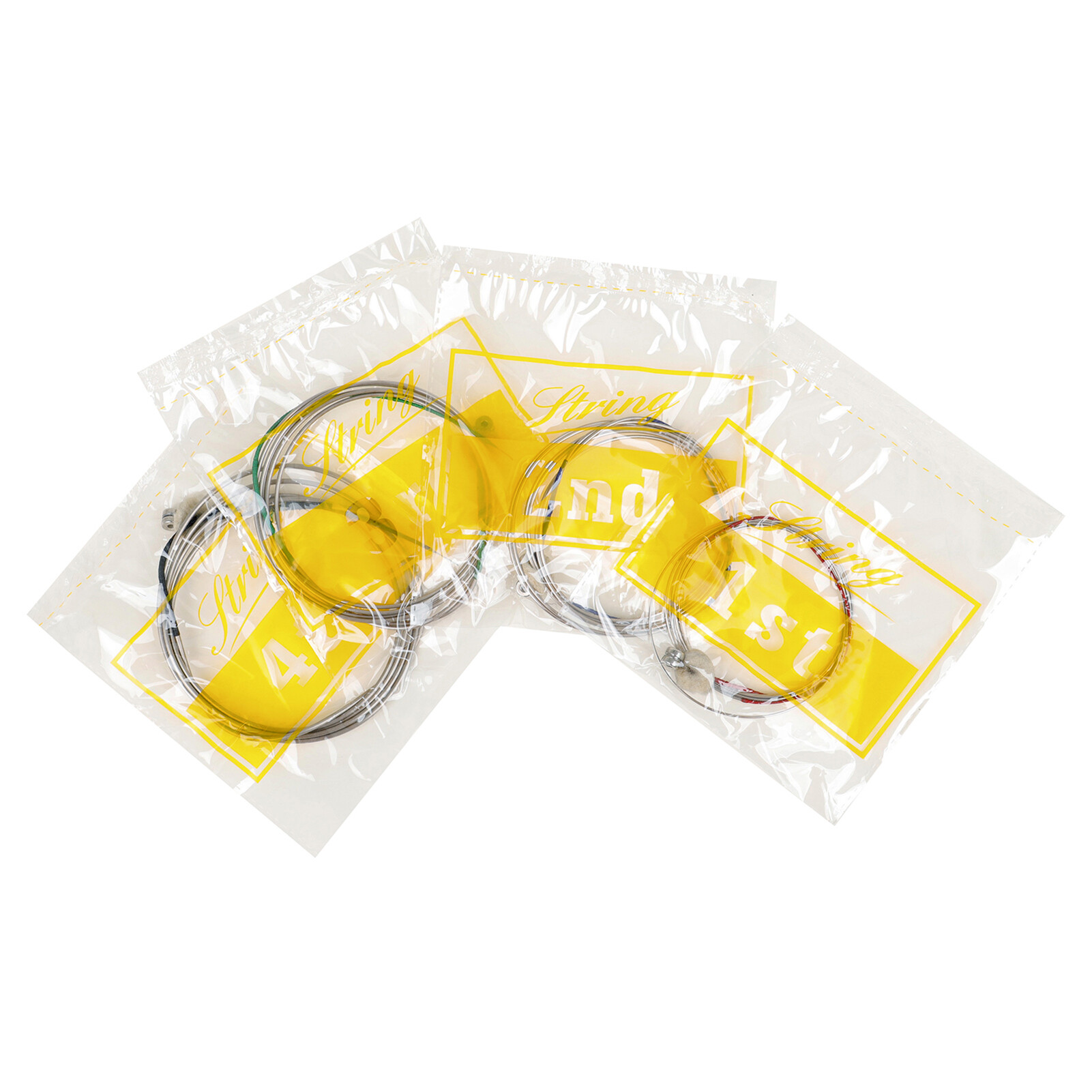BD102 4-string Double Bass String Set Steel-Nickel Winding String Rust-resistant Durable String for Double Bass (4 Pcs)